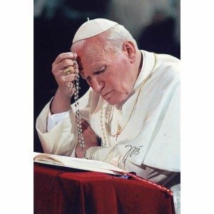 John Paul II praying Rosary