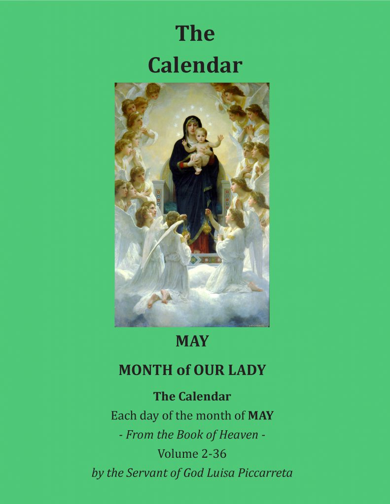 Divine Will Monthly Readings Calendar